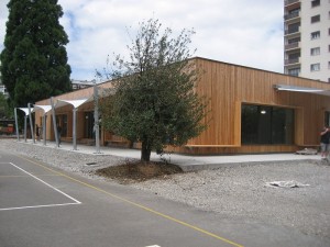 Structure bois réfectoire d'école